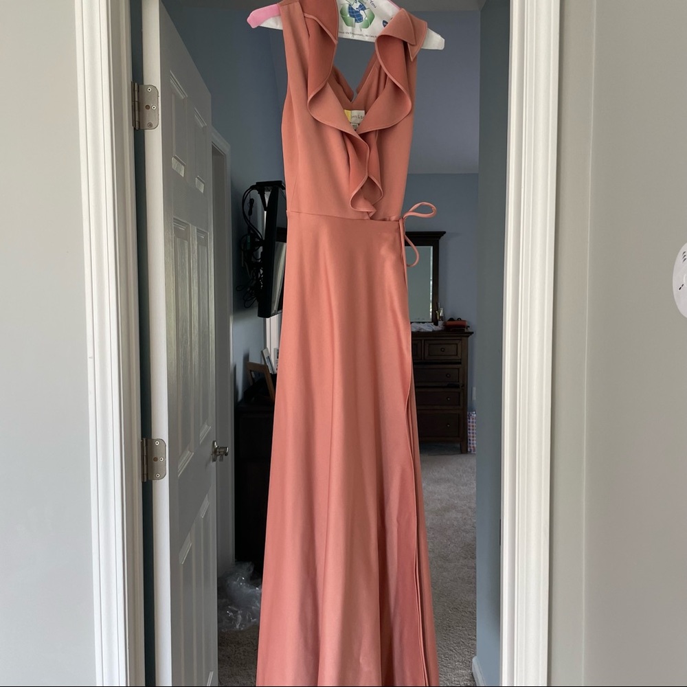 Bhldn Satin bridesmaid wrap dress. Sedona,size 2